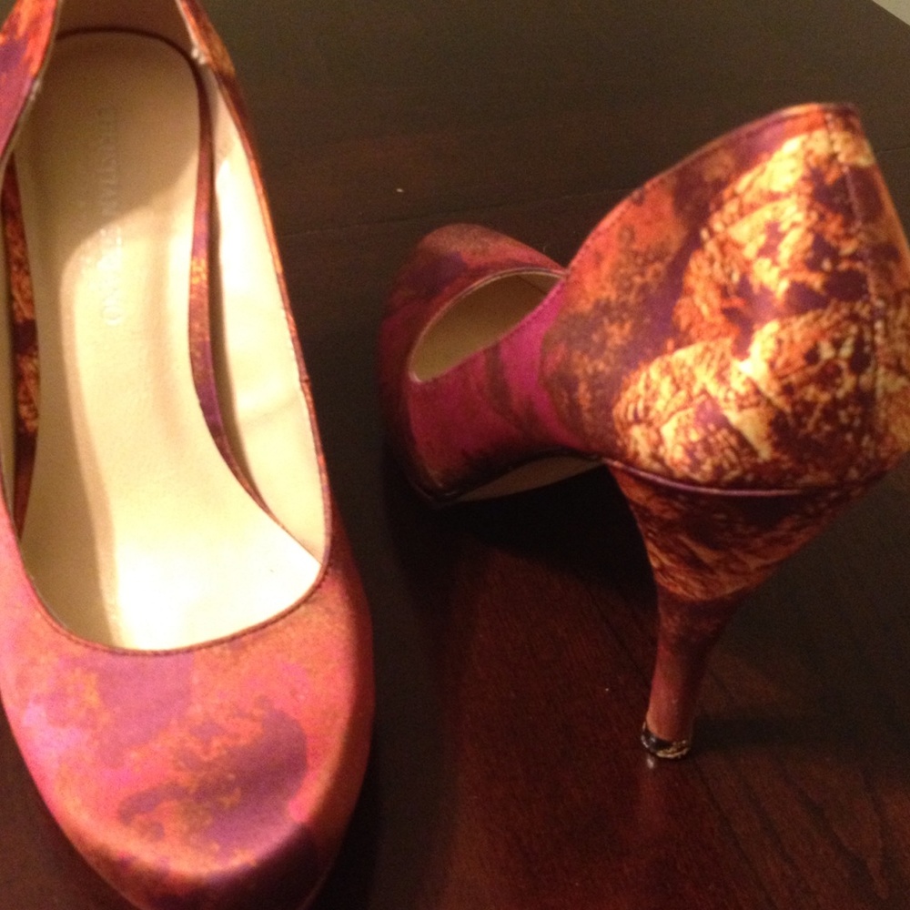 COPY - Cute pink and orange pumps! Gently worn